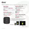 CLUB3D reisoplader PPS 65 Watt GAN-technologie, drievoudige aansluiting (2x USB Type-C + USB Type-A) Power Delivery (PD) 3.0-ondersteuning