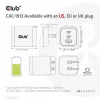CLUB3D reisoplader PPS 65 Watt GAN-technologie, drievoudige aansluiting (2x USB Type-C + USB Type-A) Power Delivery (PD) 3.0-ondersteuning