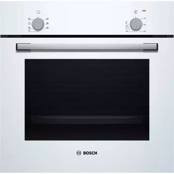 Inbouw-elektrische oven Bosch Serie 2 HBF010BV1S — 66 L, draaiknoppen, halogeenlamp, klasse A, wit