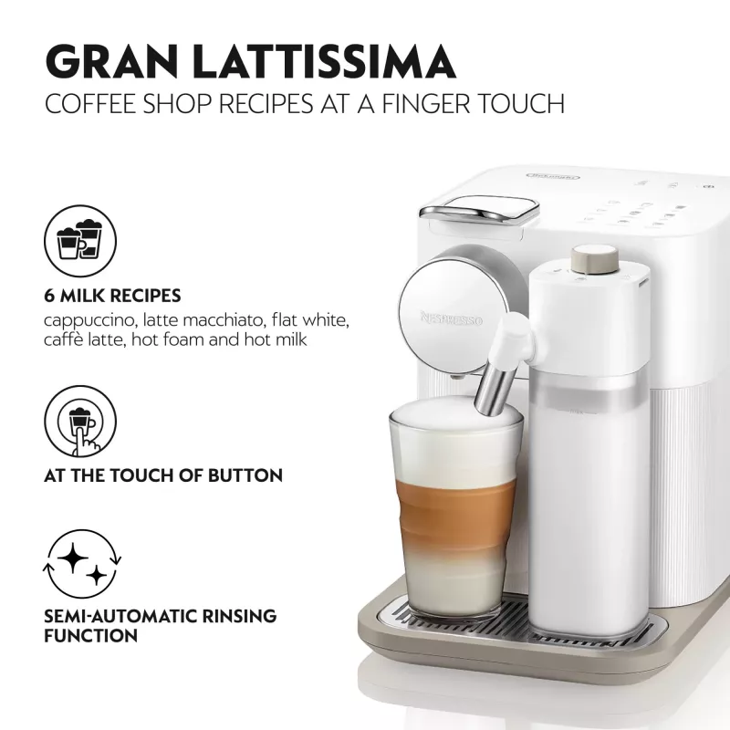 De’Longhi Lattissima One Nespresso Gran Lattissima koffiemachine van Delonghi, Elegant Dark
