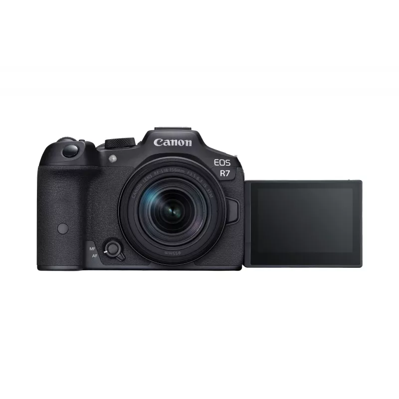 Canon EOS R7 systeemcamera met RF-S 18-150mm F3.5-6.3 IS STM-objectief, 32,5 MP CMOS, 4K-video, 0,53 kg, zwart