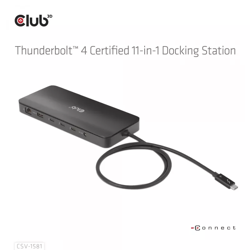 Dockingstation CLUB3D Thunderbolt 4 gecertificeerd 11-in-1 140W