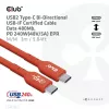 CLUB3D USB2 Type-C bidirectionele USB-IF-gecertificeerde datakabel 480Mb, PD 240W(48V/5A) EPR M/M 3m / 9.84 ft