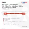 CLUB3D USB2 Type-C bidirectionele USB-IF-gecertificeerde datakabel 480Mb, PD 240W(48V/5A) EPR M/M 3m / 9.84 ft