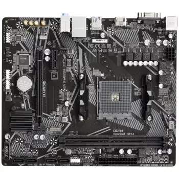GIGABYTE A520M K V2 moederbord - ondersteunt AMD Ryzen 5000 serie AM4 CPU's, tot 5100MHz DDR4 (OC), PCIe Gen3 x4 M.2, GbE LAN, USB 3.2 Gen 1