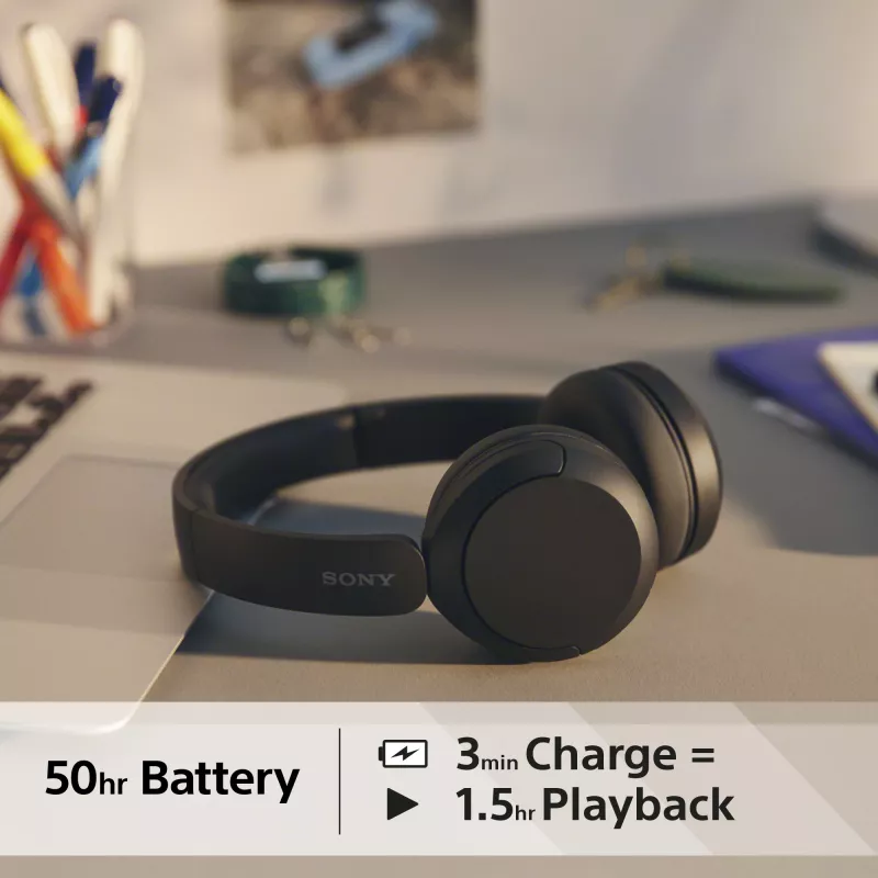 Sony WH-CH520 headset draadloos hoofdband gesprekken/muziek USB Type-C Bluetooth zwart