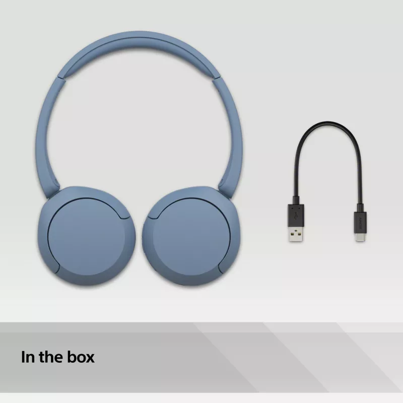 Sony WH-CH520 koptelefoon draadloos hoofdband headset gesprekken/muziek USB Type-C blauw