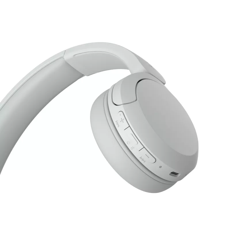 Sony WH-CH520 draadloze on-ear headset, Bluetooth 5.2, 50 uur afspelen, USB-C opladen, wit