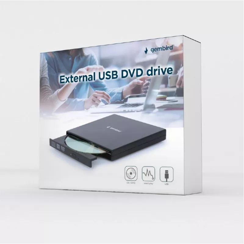 GEMBIRD externe USB-dvd-rewriter 24x - zwart