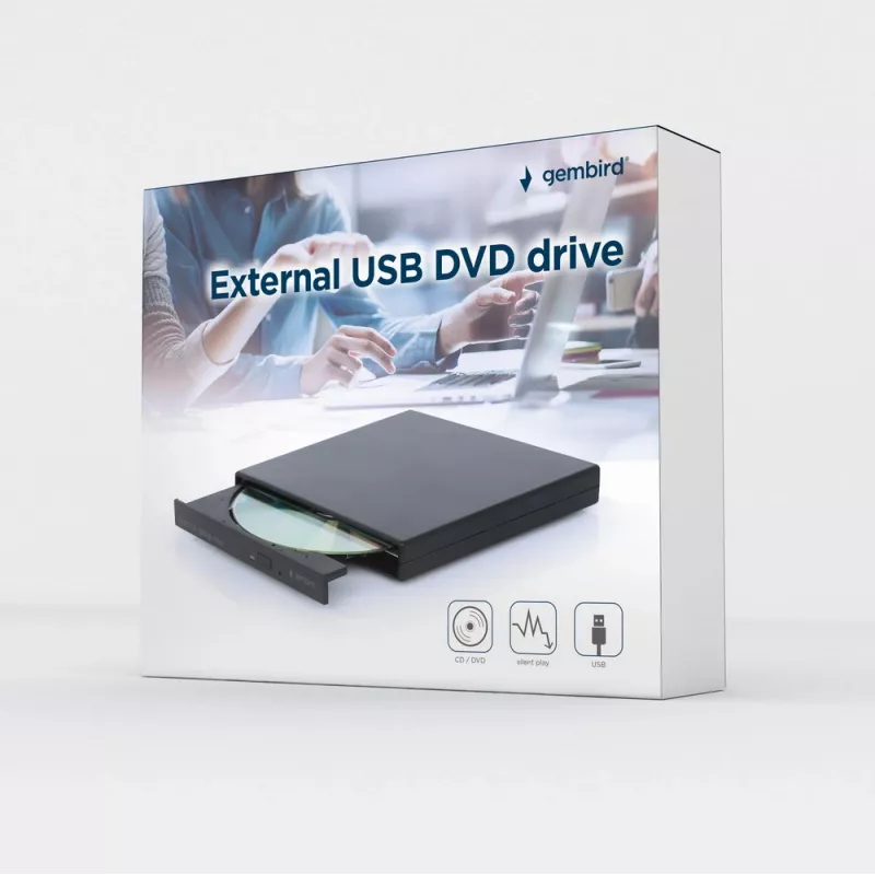 GEMBIRD externe USB-dvd-rewriter 24x - zwart