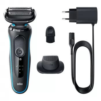 Braun Series 5 51-M1200s herenscheerapparaat foil-scheerapparaat trimmer zwart, blauw