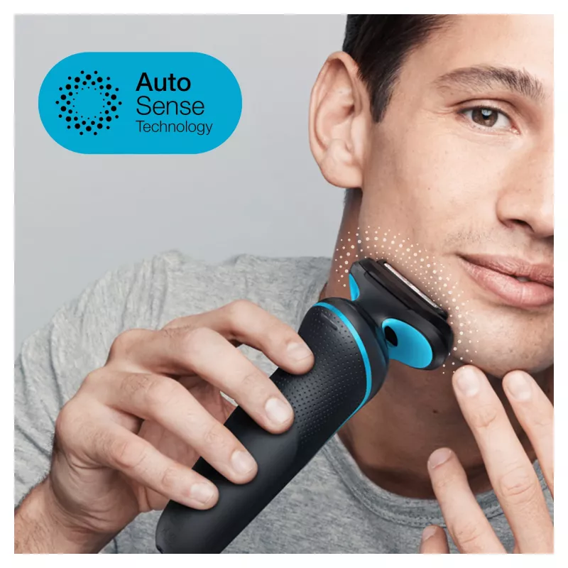 Braun Series 5 51-M1200s herenscheerapparaat foil-scheerapparaat trimmer zwart, blauw