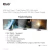 CLUB3D USB Gen1 Type-C Triple Display DP1.4 Alt mode Smart PD3.0 oplaaddock met 100 watt voeding