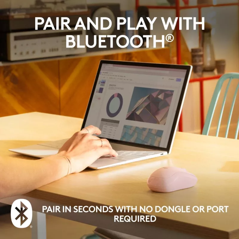 LOGITECH M240 stille muis - Bluetooth - roze