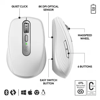 LOGITECH Mx Anywhere 3s For Business - lichtgrijs - Emea28-935