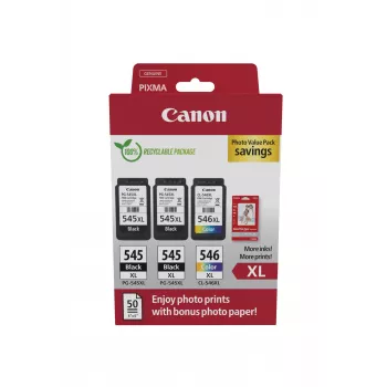 Canon 8286B015 inktpatroon 3 stuks origineel high (XL) yield zwart, cyaan, magenta, geel