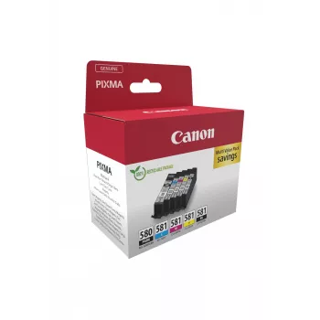 Canon 2078C007 inktpatroon 5 stuks origineel zwart, blauw, cyaan, magenta, geel