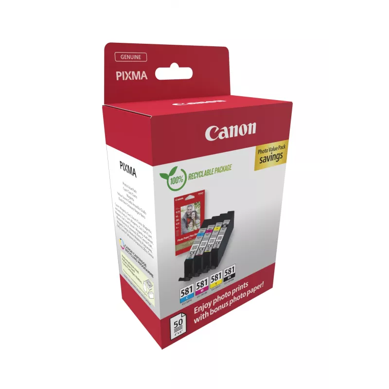 Canon 2106C006 printerpatroon 4 stuks origineel zwart, cyaan, magenta, geel