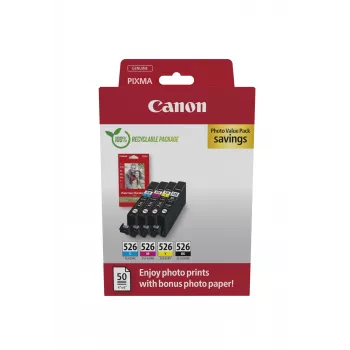 Canon 4540B019 inktpatroon 4 stuks origineel zwart, cyaan, magenta, geel