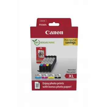 Canon 0332C006 inktpatroon 4 stuks origineel high (XL) yield zwart, cyaan, magenta, geel