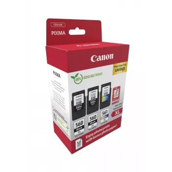 Canon 3712C012 inktcartridge 3 stuks origineel hoge (XL) capaciteit zwart, cyaan, magenta, geel