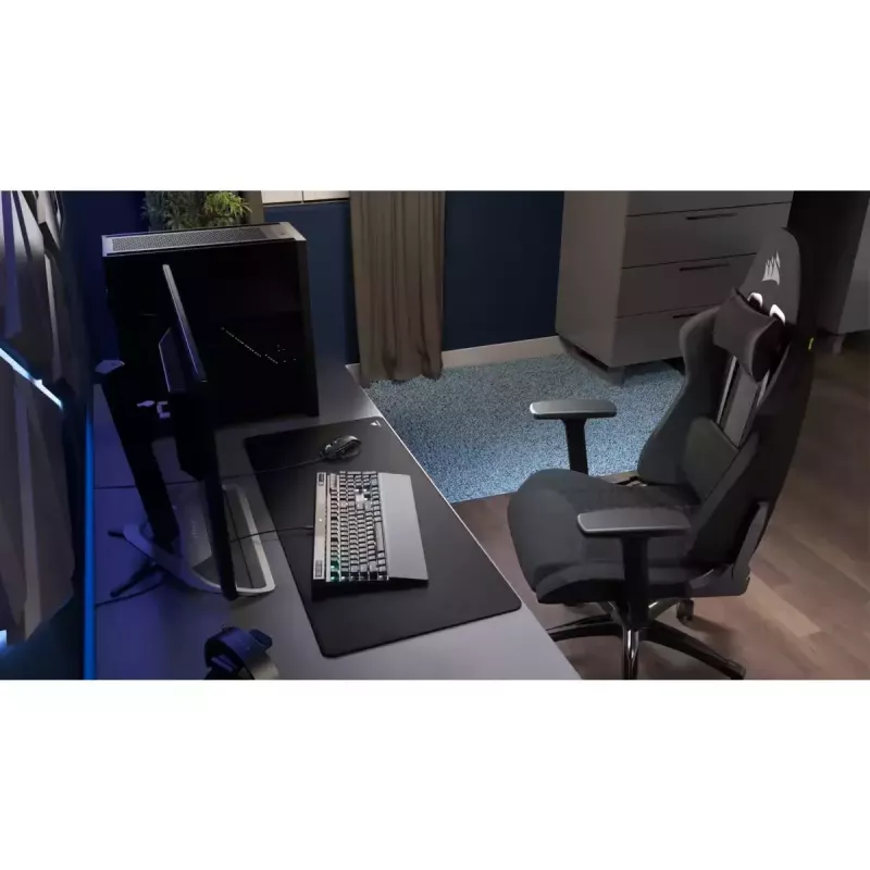 Corsair TC100 RELAXED gevoerde zitting zwart rugleuning 59,5x81 cm