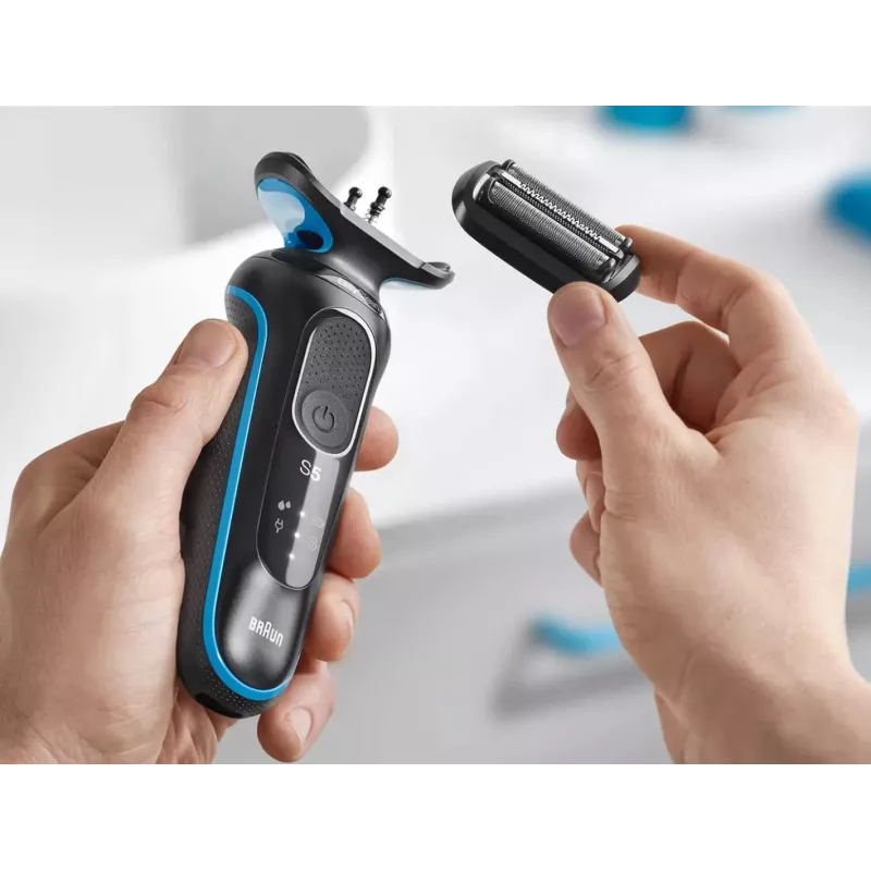Braun 51-B1000s foliescheerapparaat zwart, blauw