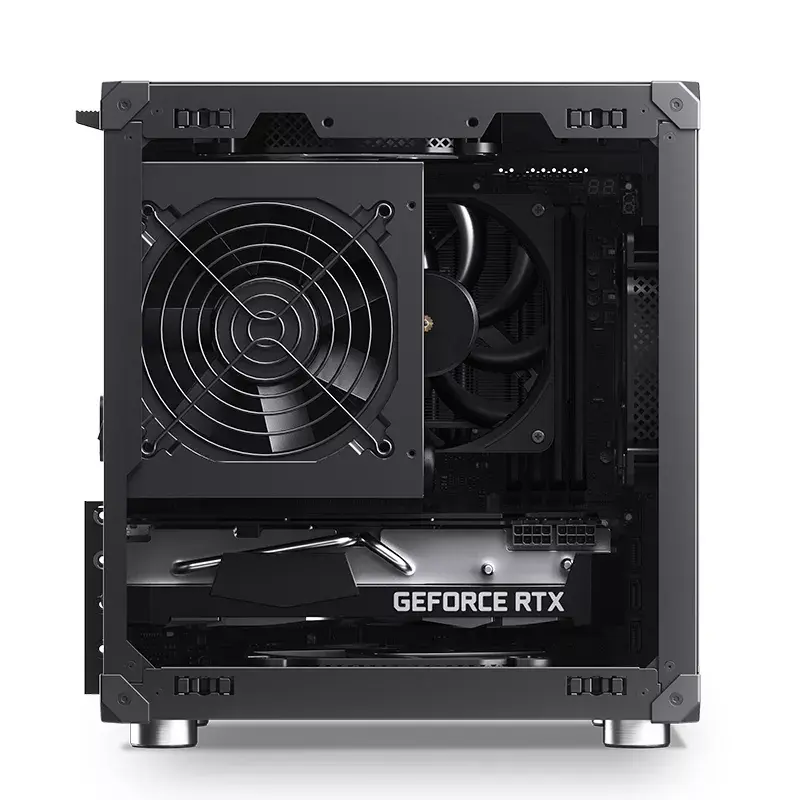 PC-behuizing Jonsbo C6 zwart ITX, micro ATX