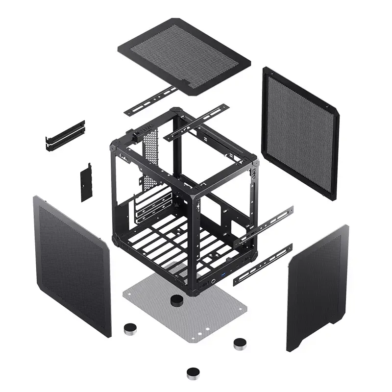 PC-behuizing Jonsbo C6 zwart ITX, micro ATX