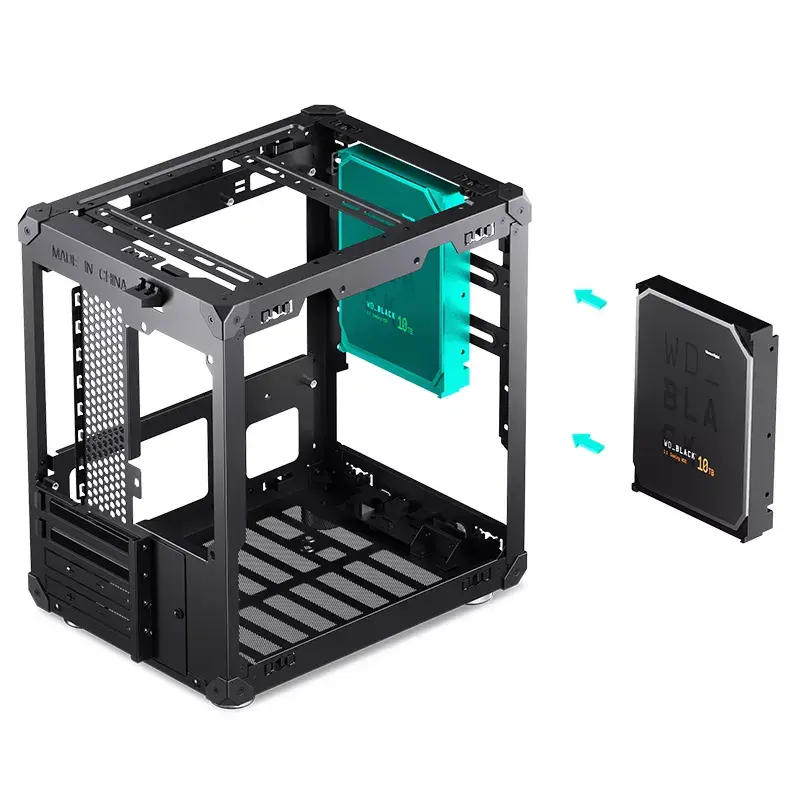 PC-behuizing Jonsbo C6 zwart ITX, micro ATX