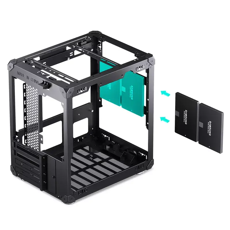 PC-behuizing Jonsbo C6 zwart ITX, micro ATX