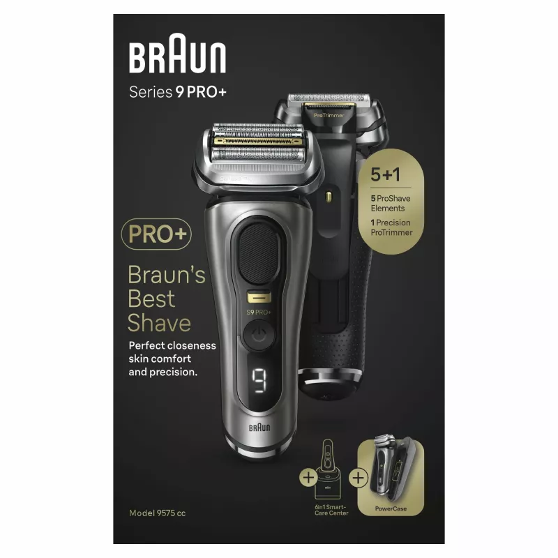 Braun Series 9 Pro+ 9575cc nat- & droogscheerapparaat foil-scheerapparaat trimmer metallic