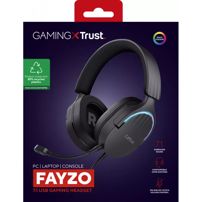 Trust GXT 490 FAYZO over-ear 7.1 USB-gamingheadset
