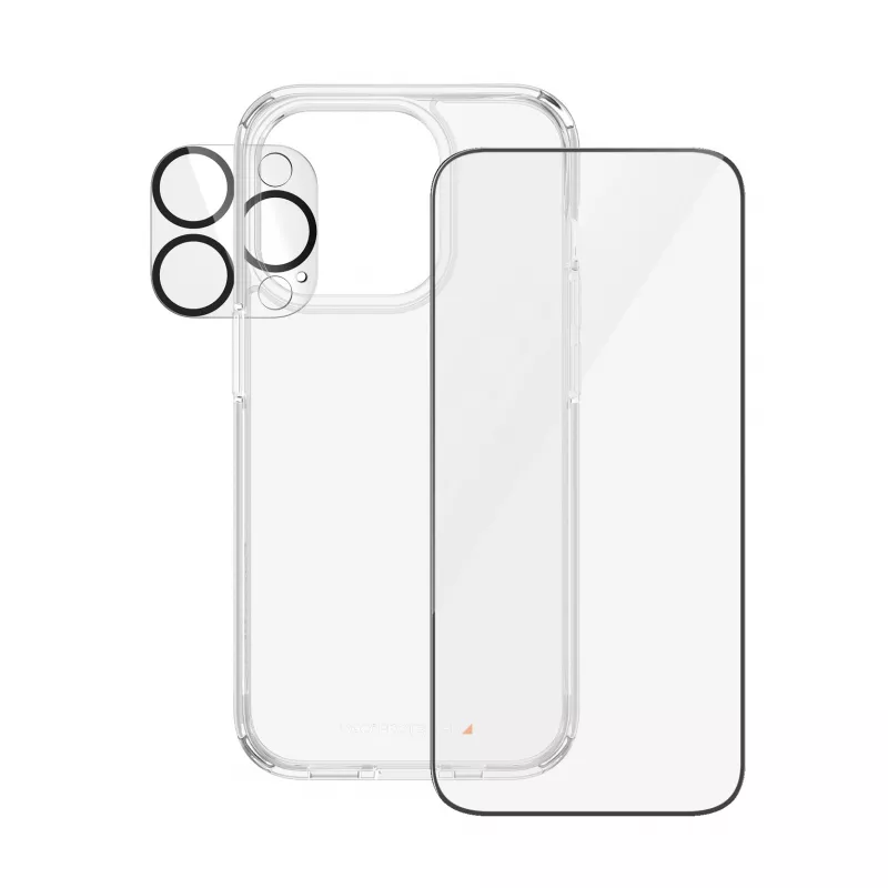 PanzerGlass 3-in-1-pack iPhone 15 Pro gehard glas transparant