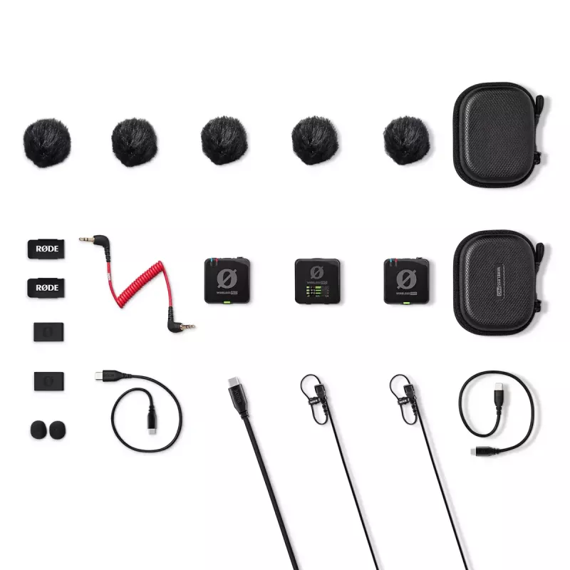 Draadloos lavalier-microfoonsysteem RØDE Wireless PRO — omnidirectionele lavalier, 20–20.000 Hz, 7 u accu, 260 m bereik