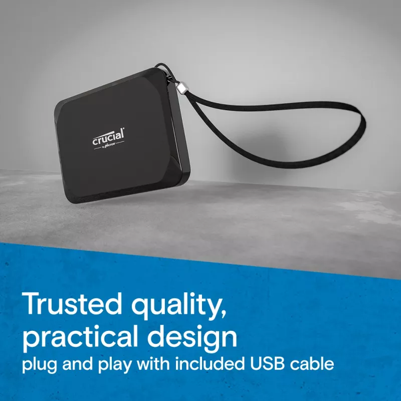 MICRON / CRUCIAL draagbare SSD – Crucial X9 – 1 TB – USB-C 3.2 Gen 2