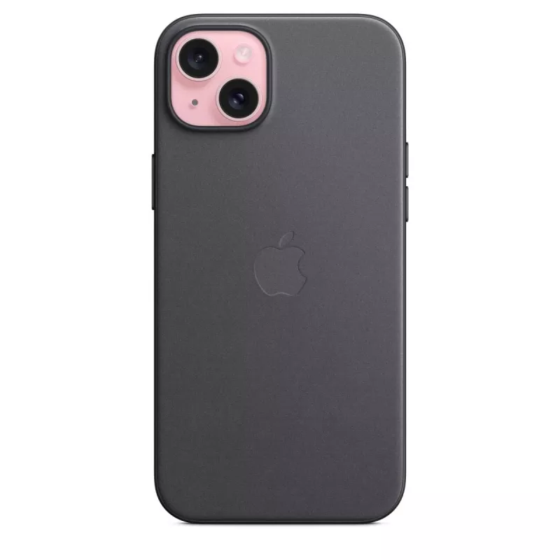 Apple FineWoven hoesje met MagSafe voor iPhone 15 Plus zwart