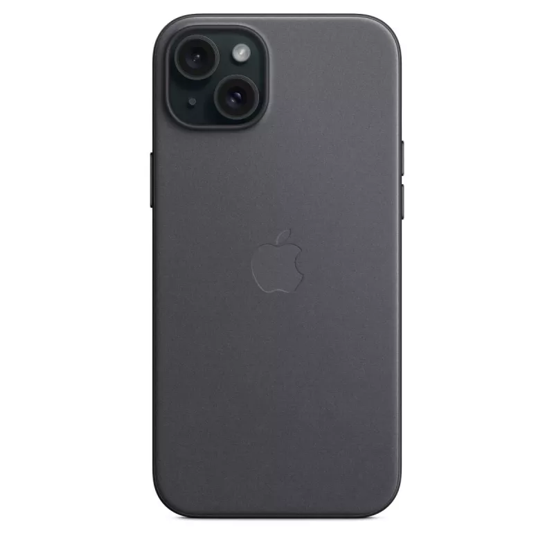 Apple FineWoven hoesje met MagSafe voor iPhone 15 Plus zwart