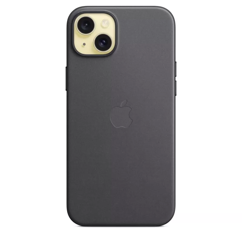 Apple FineWoven hoesje met MagSafe voor iPhone 15 Plus zwart