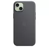 Apple FineWoven hoesje met MagSafe voor iPhone 15 Plus zwart