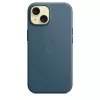Apple FineWoven hoesje met MagSafe iPhone 15 Pacific Blue