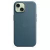 Apple FineWoven hoesje met MagSafe iPhone 15 Pacific Blue