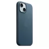 Apple FineWoven hoesje met MagSafe iPhone 15 Pacific Blue