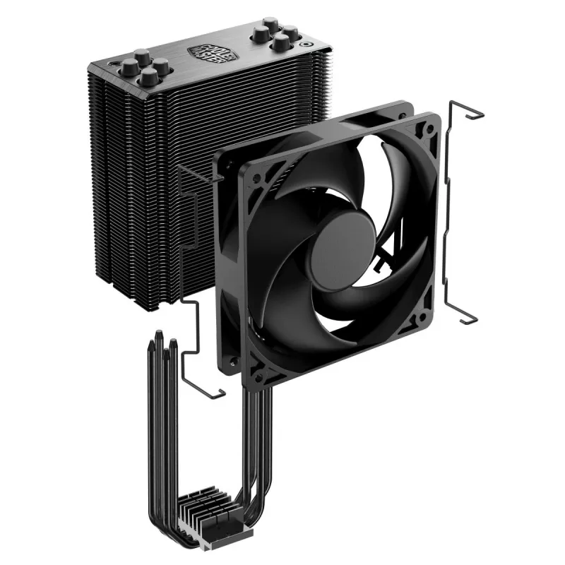 Cooler Master Hyper 212 Black RR-S4KK-25SN-R1 processor-luchtkoeler, 120 mm-ventilator, 4 heatpipes, AM4/AM5/LGA1700, zwart