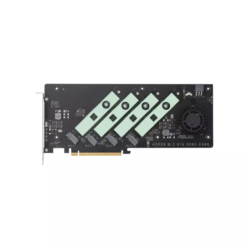 ASUS Hyper M.2 x16 Gen5 Card PCIe 5.0 M.2-adapter met actieve koeling