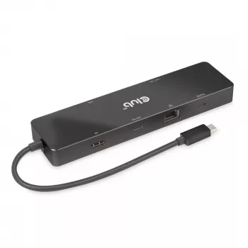 CLUB3D USB3.2 Gen2 Type-C, 6-in-1 draagbaar dual-display dock met USB Type-C video 4K60Hz