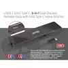 CLUB3D USB3.2 Gen2 Type-C, 6-in-1 draagbaar dual-display dock met USB Type-C video 4K60Hz