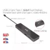 CLUB3D USB3.2 Gen2 Type-C, 6-in-1 draagbaar dual-display dock met USB Type-C video 4K60Hz