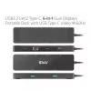 CLUB3D USB3.2 Gen2 Type-C, 6-in-1 draagbaar dual-display dock met USB Type-C video 4K60Hz