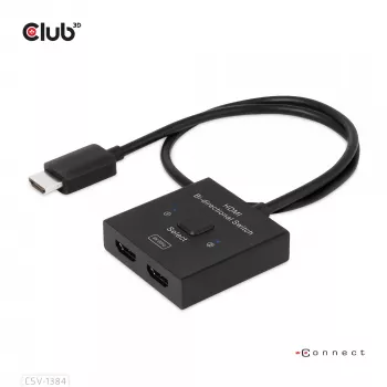 CLUB3D HDMI 2-in-1 bi-directionele switch 8K60Hz 4K120Hz CSV-1384